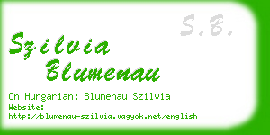 szilvia blumenau business card